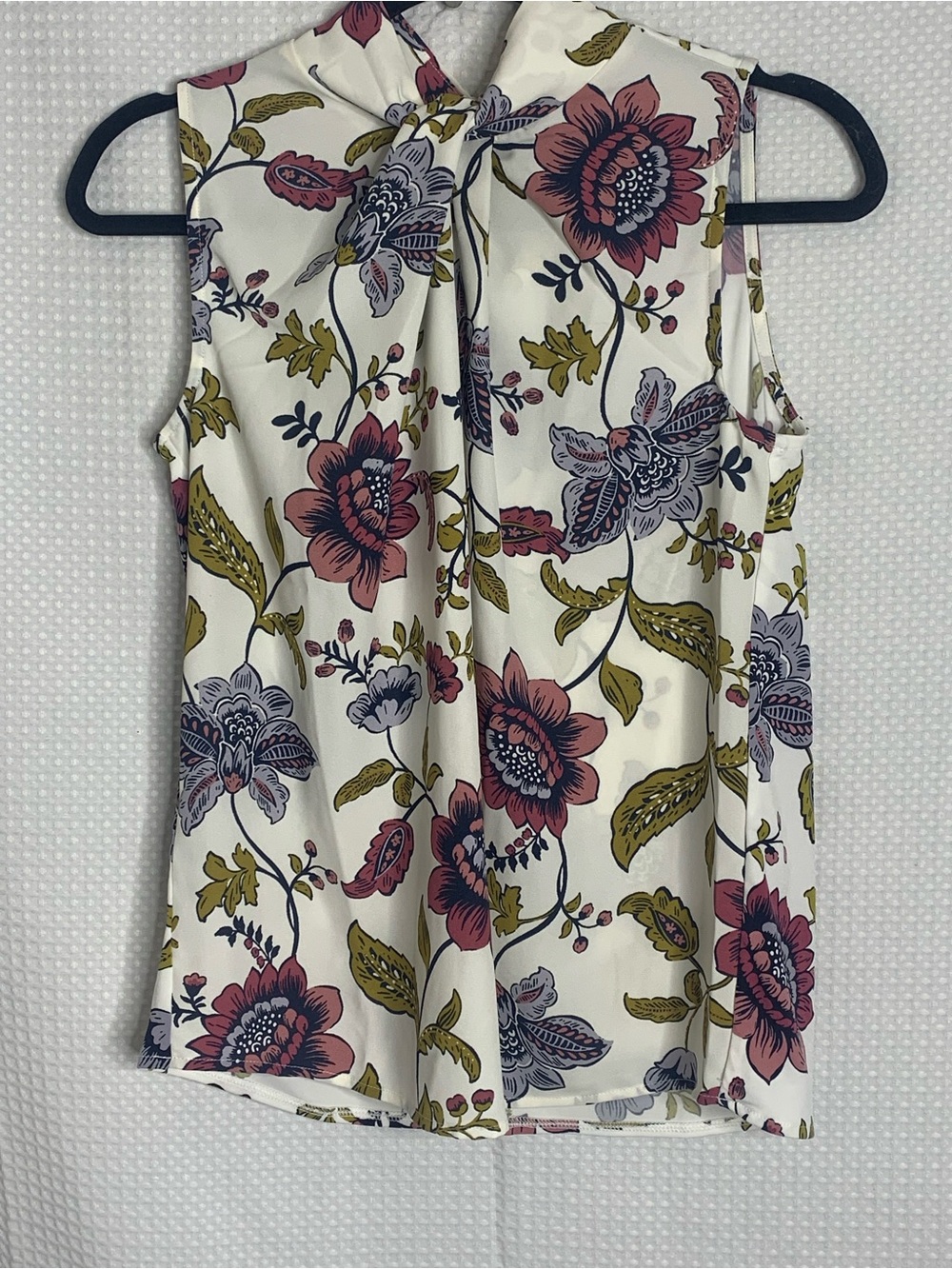 Nwt ANN TAYLOR FACTORY Sleeveless Floral Garden party career top xs
